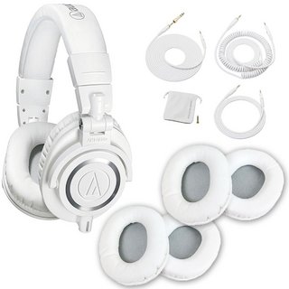 audio-technica ATH-M50x WH もっと完璧セット -純正イヤーパッドHP-M50xWH：安心の2ペア付き-【WEBSHOP】