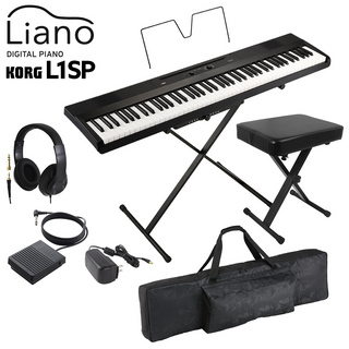 KORG L1SP BK ブラック キーボード 電子ピアノ 88鍵盤 ヘッドホン・Xイス・ケースセット 【WEBSHOP限定】