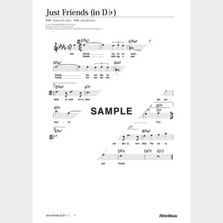 楽譜 Just Friends（in D♭）