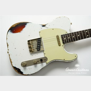 Xotic XTC-1 - Olympic White over 3 Tone Burst / Heavy Aged / Alder