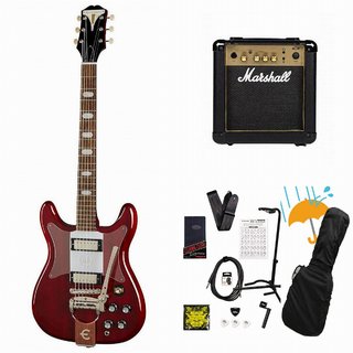 Epiphone Crestwood Custom Tremotone Cherry (CH) クレストウッド Marshall MG10アンプ付属エレキギター初心者セッ