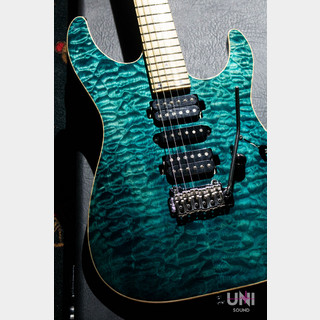 T's Guitars DST-Pro 24 / VG300 Selected Quilt Deep Bora Bora Blue