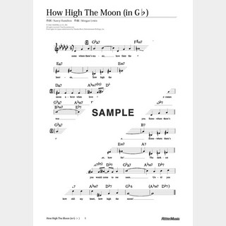 楽譜 How High The Moon（in G♭）