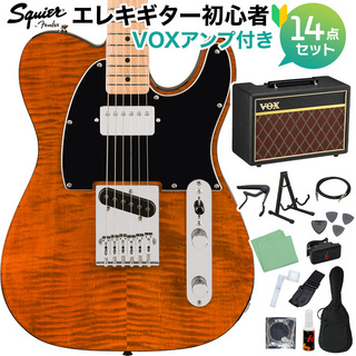 Squier by Fender AFF TL FMT SH Mocha エレキギター初心者セット【VOXアンプ付き】