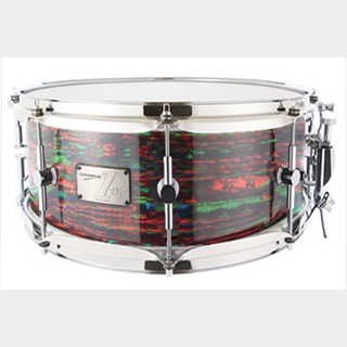 canopus 1ply series Soft Maple 6.5x14 SD SH Psychedelic Red