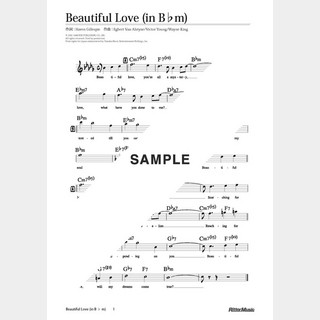 楽譜 Beautiful Love（in B♭m）