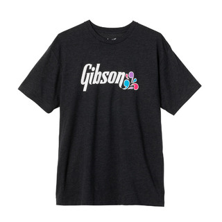 Gibson GA-LC-FLRTMD Floral Logo Tee (Dark Gray) Medium ギブソン Tシャツ Mサイズ【WEBSHOP】