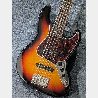 J.W.Black Guitars JWB-JP-JB V -3 Tone Sunburst-【5弦】【4.15kg】