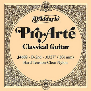 D'Addario J4602 クラシックギター弦 ProArte Nylon ハードテンション 2弦：0327 【バラ弦1本】