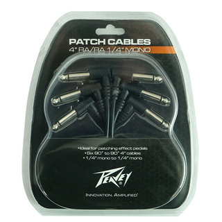 PEAVEY 2.5cm ギターパッチケーブル 6本セット 4ft RA/RA 6PK PATCH CABLE