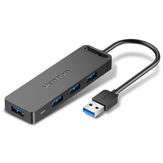 VENTIONCH-8306 4-Port USB 3.0 ハブ セルフパワー / バスパワー対応 1m ブラック