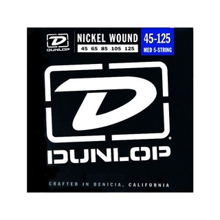 Jim Dunlop Nickel Plated Steel Electric Bass Strings 5st DBN45125 [MEDIUM/45-125]