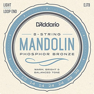 D'Addario EJ73 フォスファーブロンズ 10-38 ライト Mandolinフラットマンドリン弦