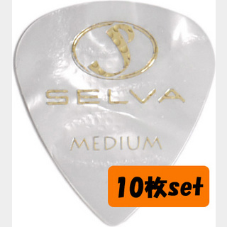 SelvaRubber Grip Pick Tear Drop Medium(0.75mm) Pearloid 材質:セルロース 10枚セット【WEBSHOP】