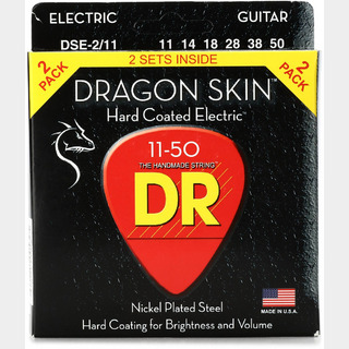 DR DRAGON SKIN DSE-2/11 2PACK Heavy 011-050 エレキギター コーティング弦【２セットパック】
