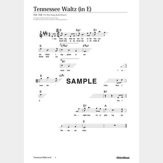楽譜Tennessee Waltz（in E）