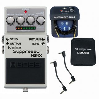 BOSS NS-1X Noise Suppressor + パッチケーブル2本 + ギター用ケーブル