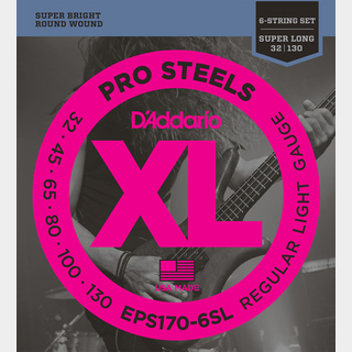 D'Addario EPS170/6SL プロスチール 32-130 6-String レギュラーライト