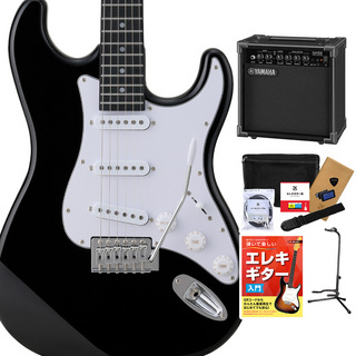 BUSKER'S BST-Standard エレキギター初心者12点セット【ヤマハアンプ付き】 BLK-ブラック