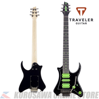 Traveler Guitar Vaibrant Deluxe V88X Cosmic Black 《HSH PU搭載》【ストラッププレゼント】(ご予約受付中)