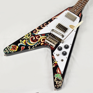 Epiphone Inspired by Gibson Custom Jimi Hendrix "Love Drops" Flying V Ebony