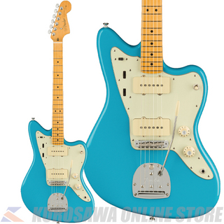 FenderAmerican Professional II Jazzmaster, Maple, Miami Blue 【小物プレゼント】(ご予約受付中)