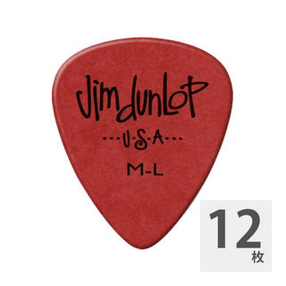 Jim Dunlop479ML POLYS PICK MEDIUM LIGHT RED ギターピック×12枚