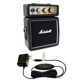 Marshallマーシャル MS2 Mighty Mini 小型ギターアンプ BOSS PSA-100S2 電源アダプター付きセット