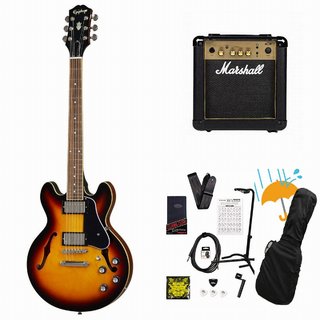 Epiphone Inspired by Gibson ES-339 Vintage Sunburst Marshall MG10アンプ付属エレキギター初心者セットR【WEBSHOP