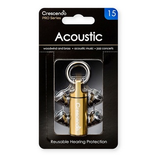 CRESCENDO Acoustic 15 管楽器・アコギ等向けイヤープラグ 耳栓【アウトレット特価】【送料無料】