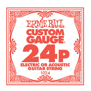 ERNIE BALL Electric or Acoustic Steel Plain 1024 .024 バラ弦 【WEBSHOP】