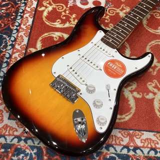 Squier by Fender Affinity Series Stratocaster Laurel Fingerboard White Pickguard 3-Color Sunburst【現物写真】