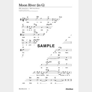 楽譜Moon River（in G）