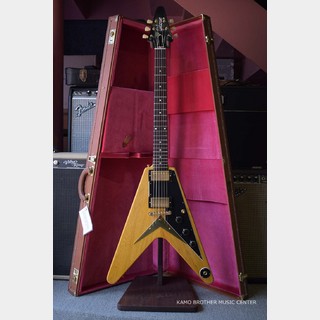 Gibson Custom Shop1958 Korina Flying V Reissue VOS Natural -Black Pickguard-