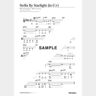 楽譜 Stella By Starlight（in G♭）