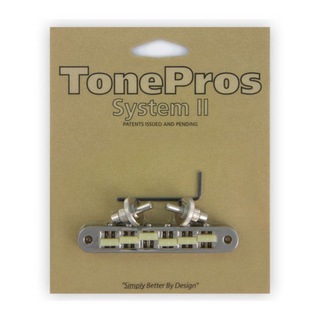 TONE PROS TP6G-N Standard Tuneomatic small posts, notched “G Formula” saddles ニッケル ギター用ブリッジ