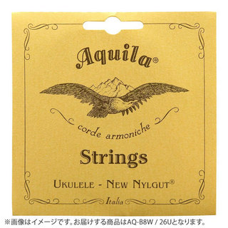 Aquila26U Nylgut String 8弦バリトンウクレレ用 DGBE (3rd 4th Red 弦) AQ-B8W
