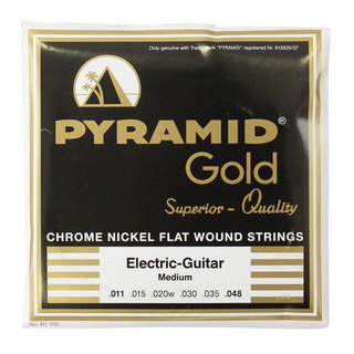 PYRAMID STRINGS EG-Gold 011-048 chrome nickel flatwounds on round core フラットワウンド エレキギター弦