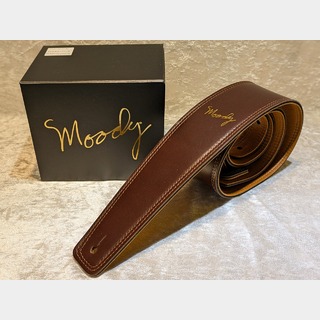 moody MOODY STRAP 2.5" LEATHER BACKED GUITAR STRAP - Brown/Tabacco