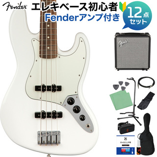 Fender Player Jazz Bass Polar White ベース初心者12点セット 【Fenderアンプ付】 パーフェロー指板 ジャズベース