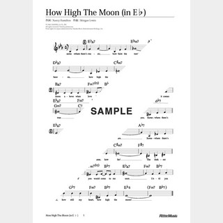 楽譜 How High The Moon（in E♭）