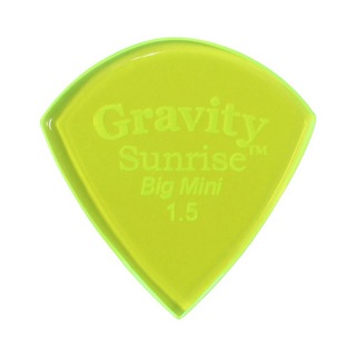 Gravity Guitar Pickssunrise -Big Mini- GSUB15P 1.5mm Fluorescent Green ギターピック