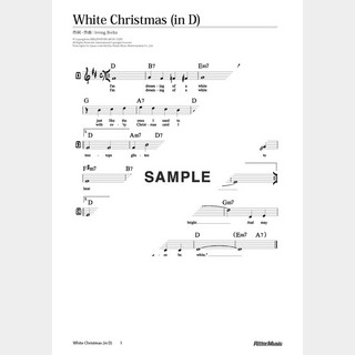 楽譜 White Christmas（in D）