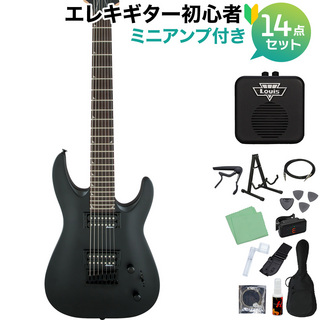 Jackson Dinky Arch Top JS22-7 SBK エレキギター初心者14点セット【ミニアンプ付き】 7弦ギター サテンブラック