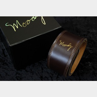 moody straps Leather/Leather 2.5" Standard Dark Chocolate/Tobacco