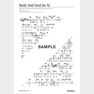 楽譜Body And Soul（in A）