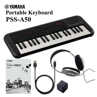 YAMAHA ヤマハ ポータブルキーボード PSS-A50「電源アダプタ&ヘッドフォン付き」