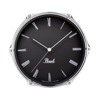 PearlDrum Style Clock ブラック [ドラムをモチーフとした掛け時計！/POG-CLOCK #B]【限定品】