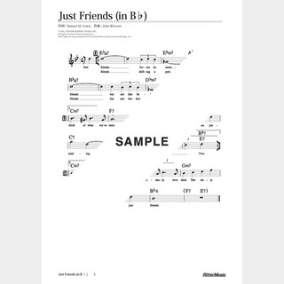 楽譜 Just Friends（in B♭）