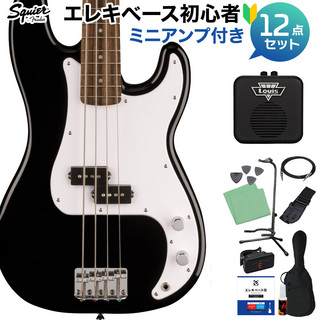 Squier by Fender SONIC PRECISION BASS Black ベース初心者12点セット ミニアンプ付